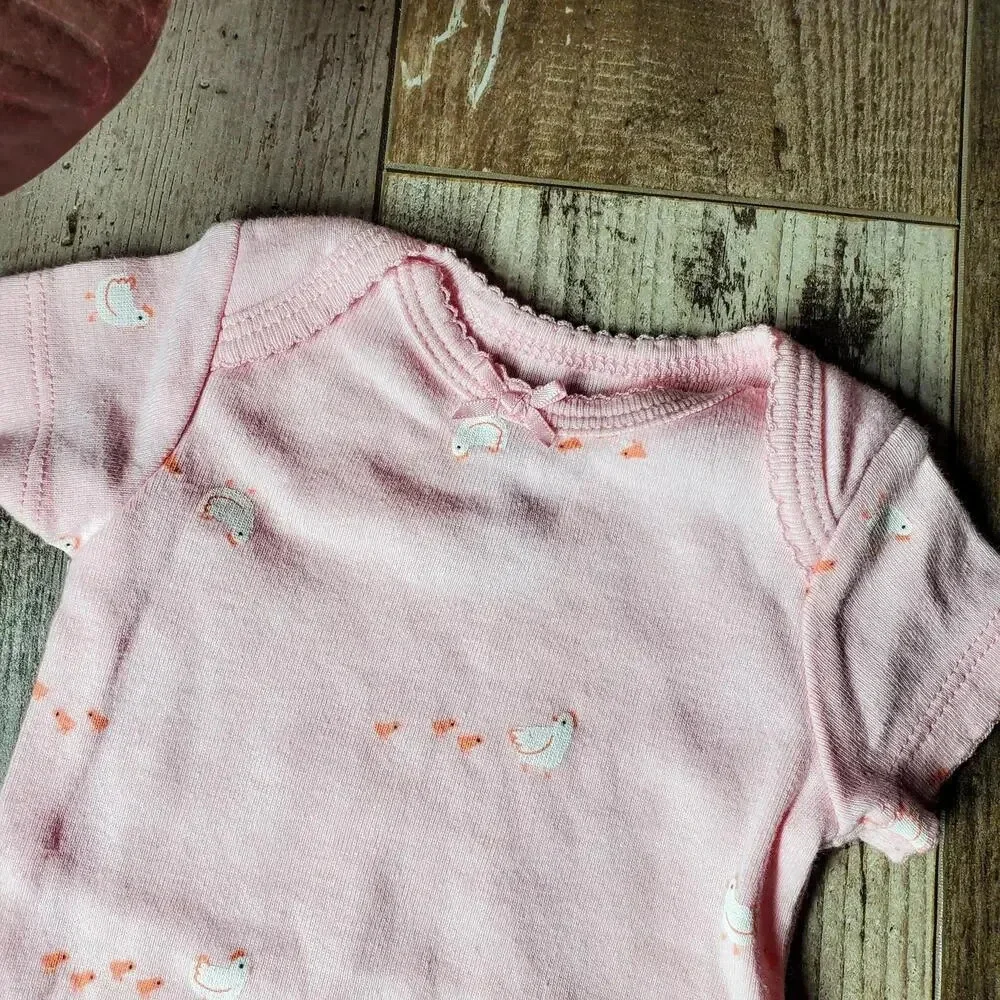 Carter's Baby Girl NB Newborn Bodysuit Top Bundle